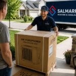 HVAC system bought online waiting for installation.