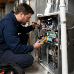 Furnace short cycling inspection by HVAC technician in Lemont IL