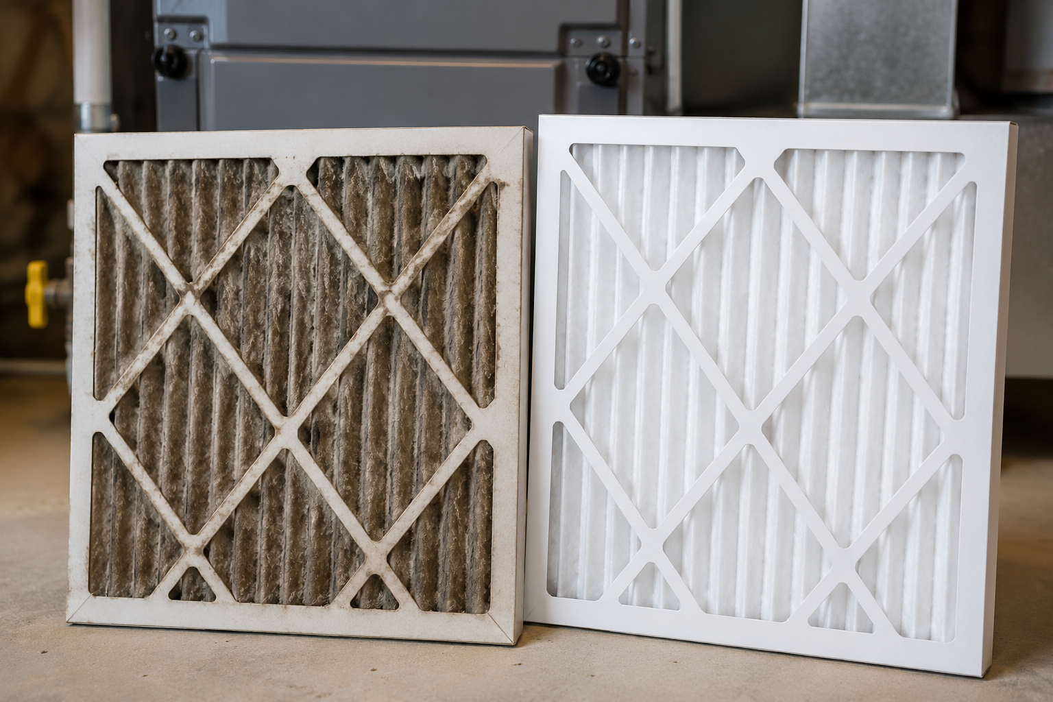 Dirty filter causing furnace blowing cold air and restricted airflow