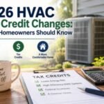 homeowner researching 2026 HVAC tax credit changes before a furnace replacement